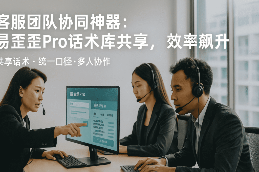 易歪歪Pro的云端话术库共享功能,实现了客服团队协同,确保了回复口径的一致性