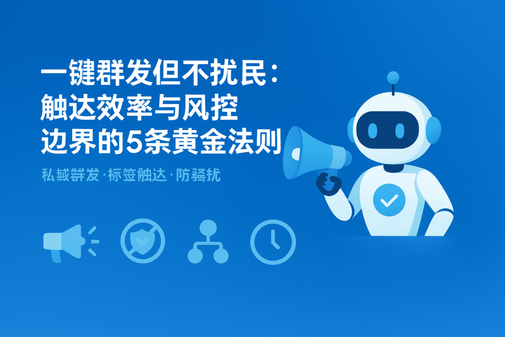 一键群发但不扰民:触达效率与风控边界的 5 条黄金法则