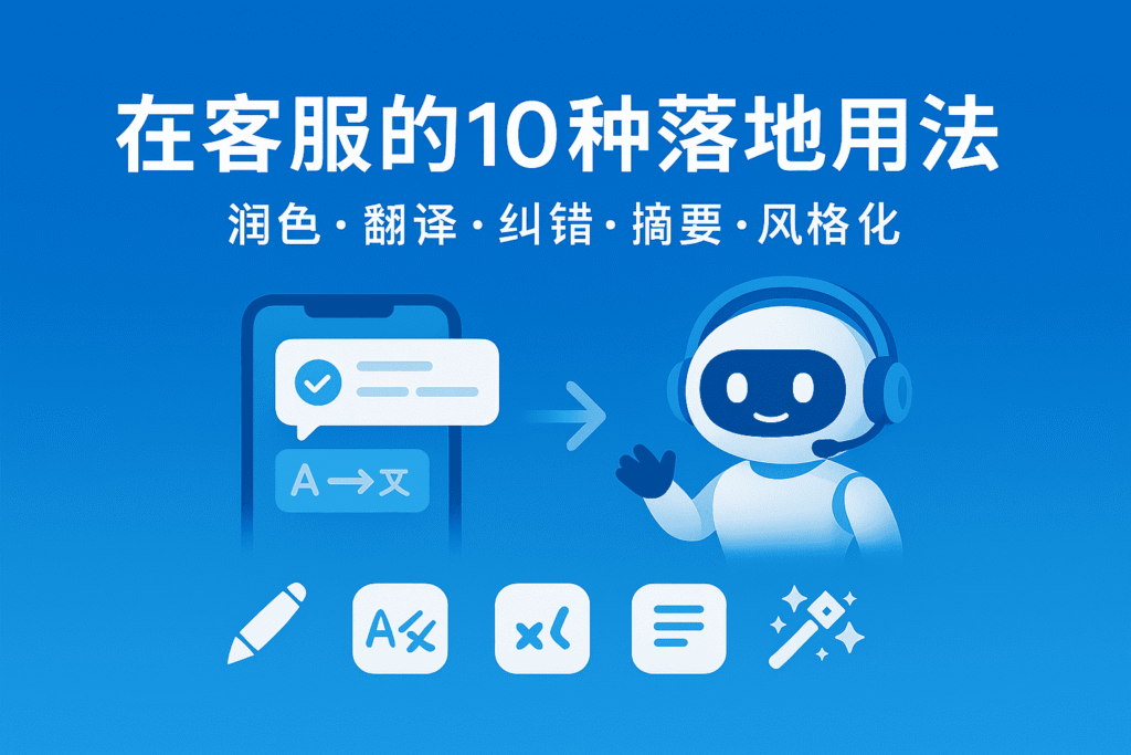AI在客服的10种落地用法:eyy AI助你润色、翻译、摘要 | 客服提示词库