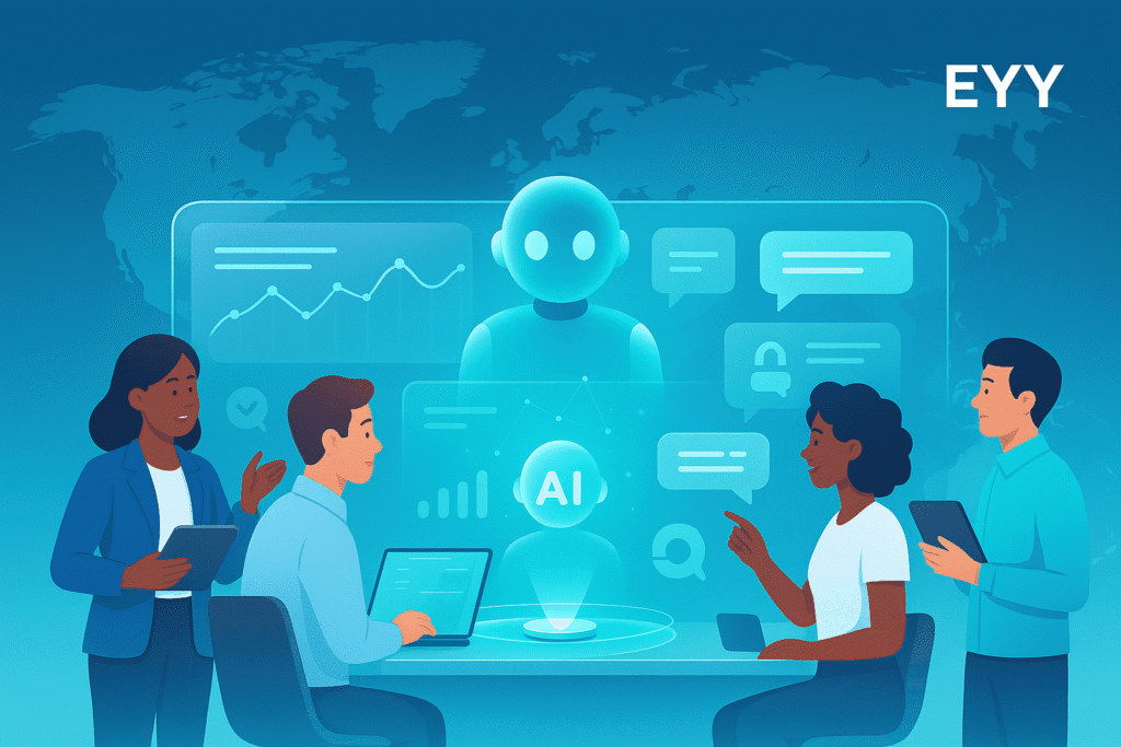 EYY 易歪歪跨境电商客服管理系统与团队协作图