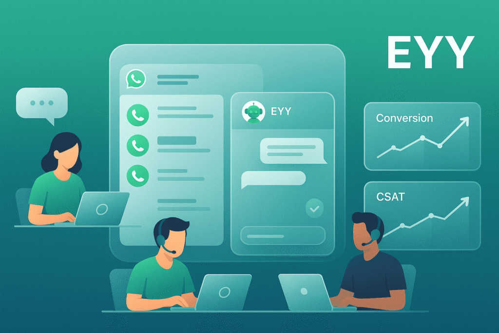 WhatsApp 与 EYY 易歪歪整合的跨境客服效率案例图