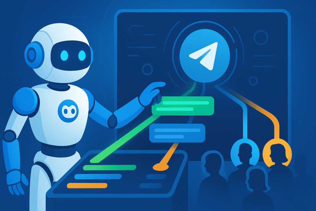 易歪歪机器人正在执行Telegram自动化营销,向不同用户群组精准触达消息。