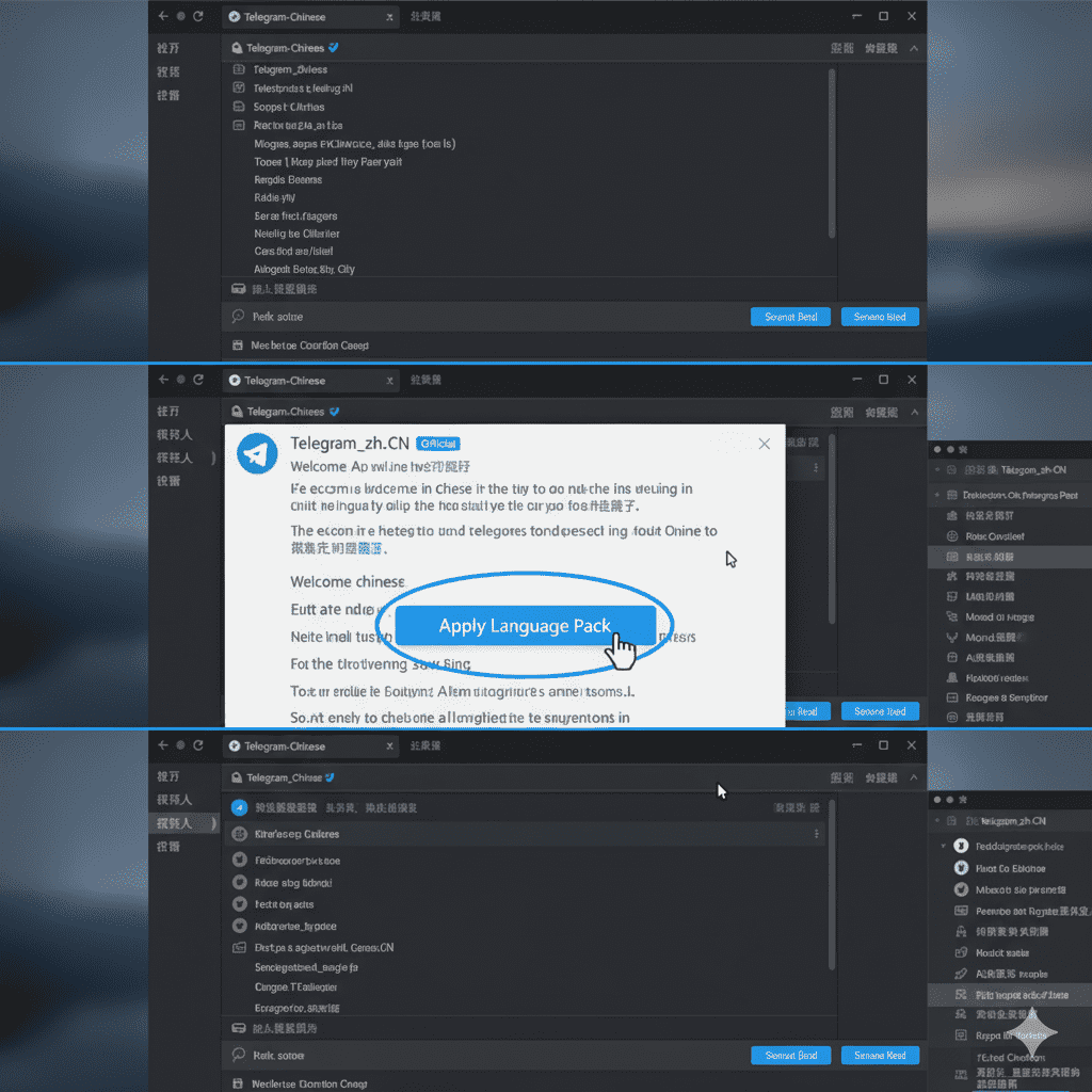 Telegram 桌面版聊天界面与易歪歪快捷回复工具并排显示,展示高效客服工作流。